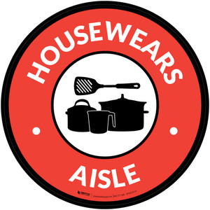 Housewears Aisle with Icon Circle - Floor Sign