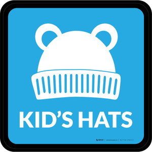 Kids Hats with Icon Square - Floor Sign
