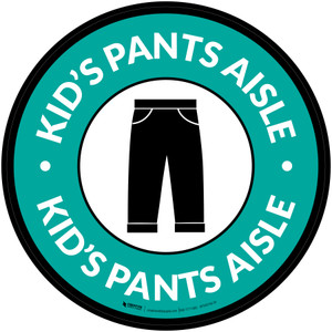 Kids Pants Aisle with Icon Circle - Floor Sign