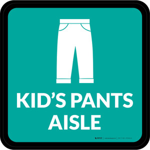Kids Pants Aisle with Icon Square - Floor Sign