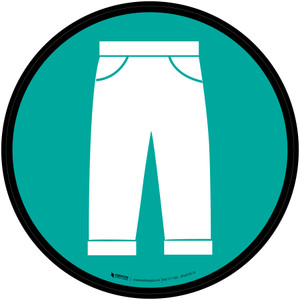 Kids Pants Icon Circle - Floor Sign