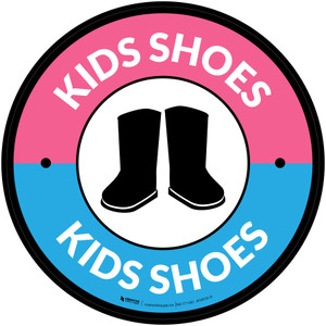 Kids Shoes with Icon Circle - Floor Sign