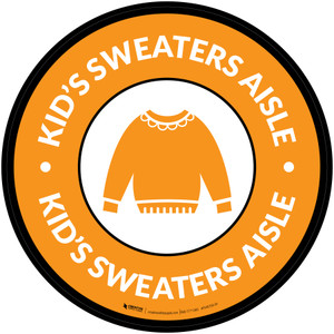 Kids Sweaters Aisle with Icon Circle - Floor Sign