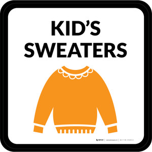 Kids Sweaters with Icon Square - Floor Sign