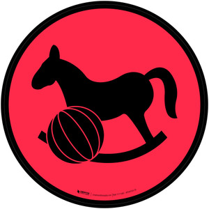 Kids Toys Icon Circle - Floor Sign