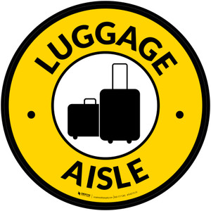 Luggage Aisle with Icon Circle - Floor Sign