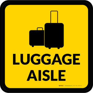 Luggage Aisle with Icon Square - Floor Sign