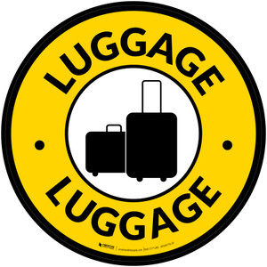 Luggage with Icon Circle - Floor Sign