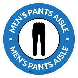 Mens Pants Aisle with Icon Circle - Floor Sign