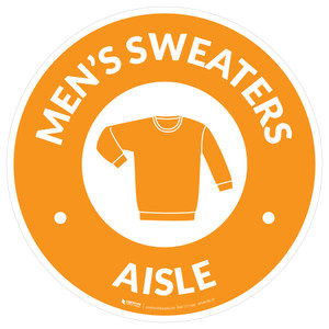Mens Sweaters Aisle with Icon Circle - Floor Sign