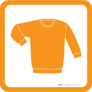 Mens Sweaters Icon Square - Floor Sign