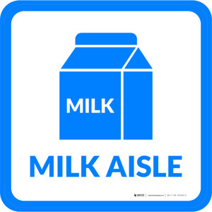 Milk Aisle with Icon Square - Floor Sign