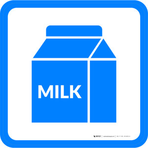 Milk Icon Square - Floor Sign