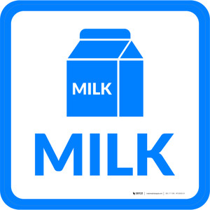 Milk with Icon Square - Floor Sign