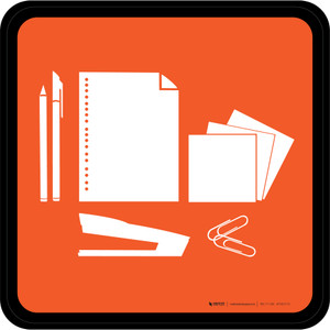 Office Supplies Icon Square - Floor Sign