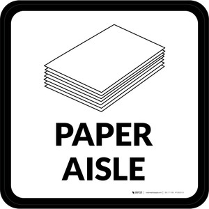Paper Aisle Icon Square - Floor Sign