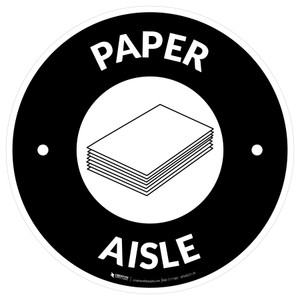 Paper Aisle with Icon Circle - Floor Sign