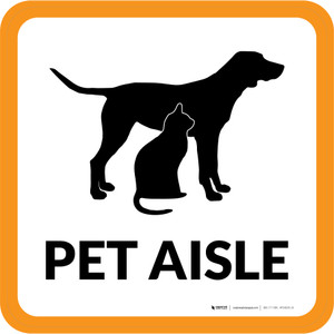 Pet Aisle with Icon Square - Floor Sign
