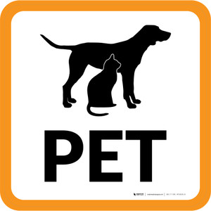 Pet with Icon Square - Floor Sign
