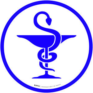 Pharmacy Icon Circle - Floor Sign