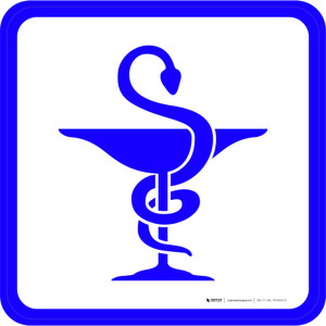 Pharmacy Icon Square - Floor Sign