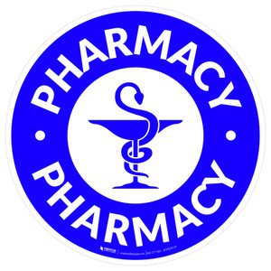 Pharmacy with Icon Circle - Floor Sign