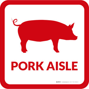 Pork Aisle with Icon Square - Floor Sign