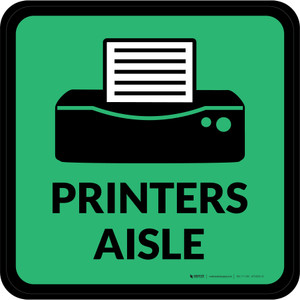 Printers Aisle with Icon Square - Floor Sign