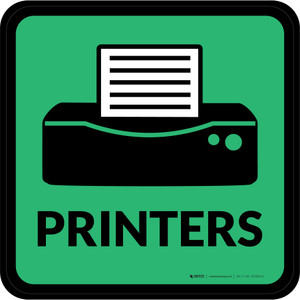 Printers with Icon Square - Floor Sign