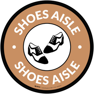 Shoes Aisle with Icon Circle - Floor Sign