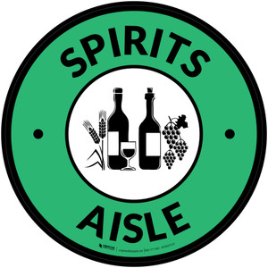 Spirits Aisle with Icon Circle - Floor Sign