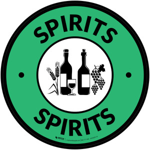 Spirits with Icon Circle - Floor Sign