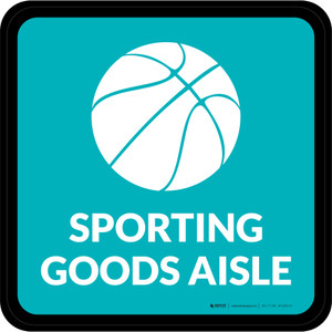 Sporting Goods Aisle with Icon Square - Floor Sign