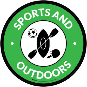 Sports and Outdoors with Icon Circle - Floor Sign
