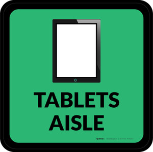 Tablets Aisle with Icon Square - Floor Sign