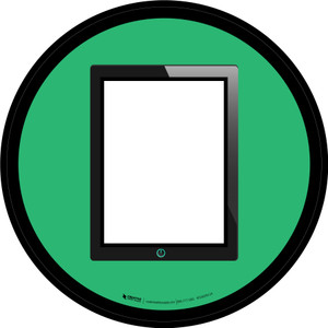 Tablets Icon Circle - Floor Sign