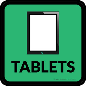 Tablets with Icon Square - Floor Sign