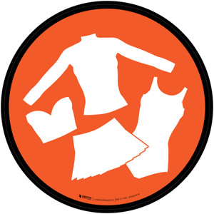 Womens Clothing Icon Circle - Floor Sign