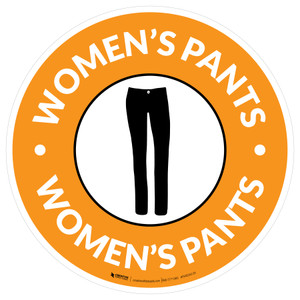 Womens Pants with Icon Circle - Floor Sign