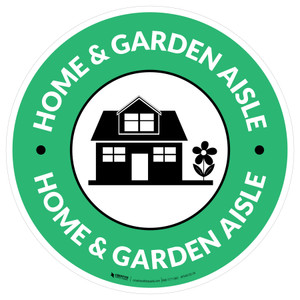 Home & Garden Aisle with Icon Circle - Floor Sign
