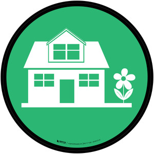 Home & Garden Icon Circle - Floor Sign