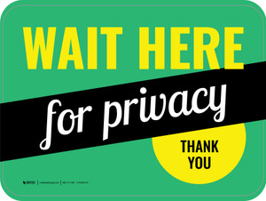 Wait Here For Privacy Rectangular - Floor Sign