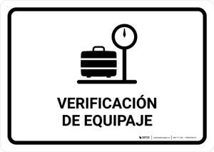 Baggage Check White Spanish Landscape - Wall Sign