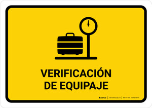 Baggage Check Yellow Spanish Landscape - Wall Sign