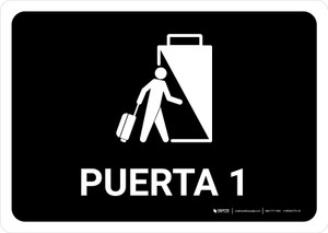 Gate 1 Black Spanish Landscape - Wall Sign