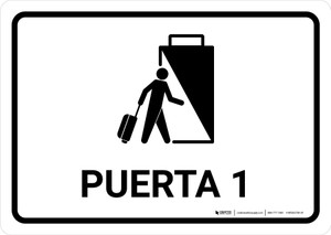 Gate 1 White Spanish Landscape - Wall Sign