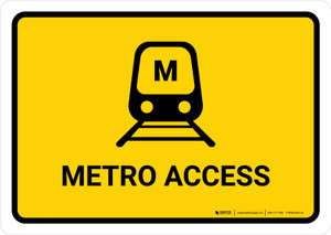 Metro Access Yellow Landscape - Wall Sign