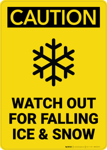 Caution: Watch Out For Falling Ice And Snow - Wall Sign
