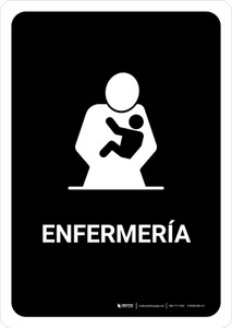 Nursing Room Black Spanish Portrait - Wall Sign