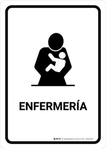 Nursing Room White Spanish Portrait - Wall Sign
